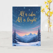 Alles ist ruhig Alles ist hell Winter Night Sky Ca Karte (Gelbe Blume)