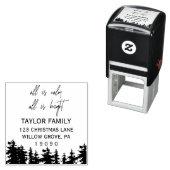 Alles ist ruhig, alles ist helle Weihnachts-Rückse Permastempel (Beispiel)