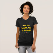 Alles ist ruhig, alles ist helle Weihnachtskunst P T-Shirt (Vorne ganz)