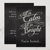 Alles ist ruhig, alles ist helles Weihnachts-Party Einladung (Vorne/Hinten)