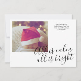 Alles ist ruhig, alles ist schön Personalisiert Feiertagskarte