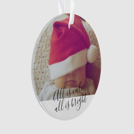 Alles ist ruhig, alles ist schön Personalisiert Ornament (Vorderseite)