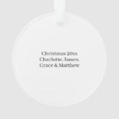 Alles ist ruhig, alles ist schön Personalisiert Ornament (Rückseite)