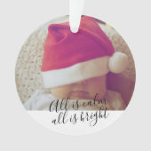 Alles ist ruhig, alles ist schön Personalisiert Ornament (Vorderseite)