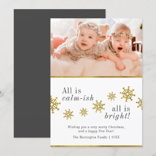 Alles ist ruhig.   Custom Funny Christmas Foto Einladung