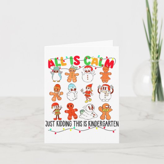 Alles ist ruhig, nur Spaß, das ist Kindergarten-We Karte (Vorderseite)