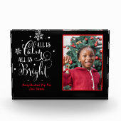 Alles ist ruhig/Weihnachts-Zitat/Acrylgeschenk Fotoblock (Vorderseite)