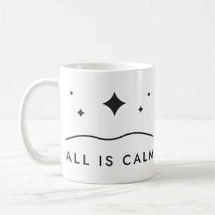 Alles ist ruhig Weihnachtsstern Carol Minimalistis Kaffeetasse