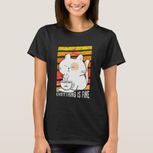 Alles ist schön, wenn man Kaffee trinkt und die Po T-Shirt