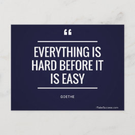 Alles ist schwer, bevor es einfach ist, Zitat zu m Postkarte