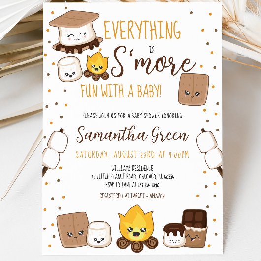 Alles ist S'more Fun Baby Dusche Einladung