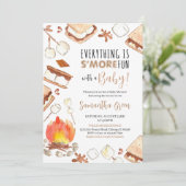 Alles ist S'more Fun Baby Dusche Einladung (Stehend Vorderseite)