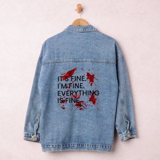 Alles ist verdammt gut | Horror Gore Pun Sarcasm Jeansjacke (Hangar)