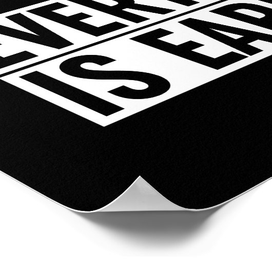 Alles ist verdient poster (Ecke)