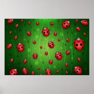 Alles ist voll von Ladybugs Poster