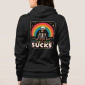 "Alles Ist zum Kotzen" Skeleton & Rainbow Hoodie � (Rückseite)