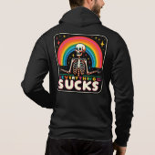 "Alles Ist zum Kotzen" Skeleton & Rainbow Hoodie � (Rückseite)