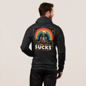 "Alles Ist zum Kotzen" Skeleton & Rainbow Hoodie � (Schwarz voll)