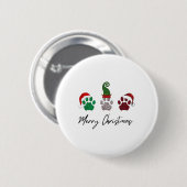 Alles italienische Greyhound Frohe Weihnachtskuh P Button (Vorne & Hinten)