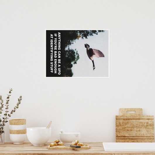 Alles kann ein UFO (Medium) sein Poster (Küche)