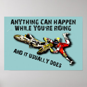 Alles kann passieren Dirt Bike Motocross Funny Pos Poster