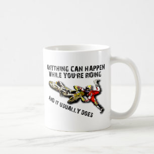 Alles kann passieren Dirt Bike Motocross Lustiger  Kaffeetasse
