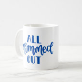 Alles klar, blaues Design Kaffeetasse (Vorderseite Links)