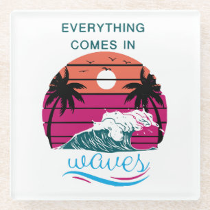 Alles kommt in Waves Glasuntersetzer