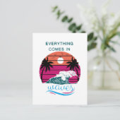 Alles kommt in Waves Postkarte (Stehend Vorderseite)