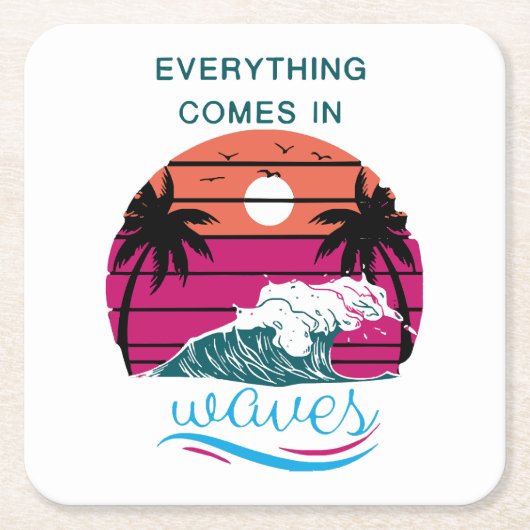 Alles kommt in Waves Rechteckiger Pappuntersetzer (Vorderseite)