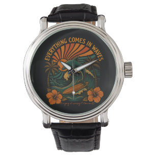 Alles kommt in Waves Retro Armbanduhr
