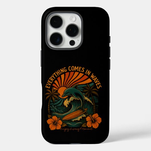 Alles kommt in Waves Retro Case-Mate iPhone Hülle (Rückseite)