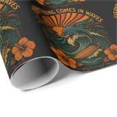 Alles kommt in Waves Retro Geschenkpapier (Rolleneckpunkt)