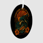 Alles kommt in Waves Retro Ornament (Vorderseite)