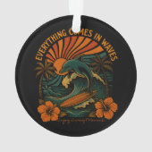 Alles kommt in Waves Retro Ornament (Rückseite)