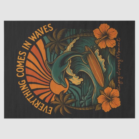 Alles kommt in Waves Retro Seidenpapier (Vorderseite)