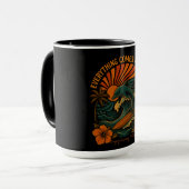 Alles kommt in Waves Retro Tasse (Vorderseite Links)