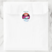 Alles kommt in Waves Runder Aufkleber (Tasche)