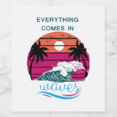 Alles kommt in Waves Weinetikett (Einzelnes Label)