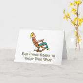 Alles kommt zu denen, die warten karte (Gelbe Blume)