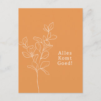 Alles komt goed sterkte beterschap kaart. postkarte