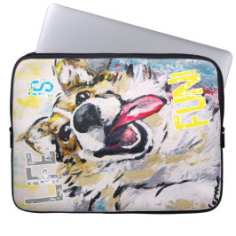 Alles lächeln, Life is fun! Elektronische Beutel Laptopschutzhülle