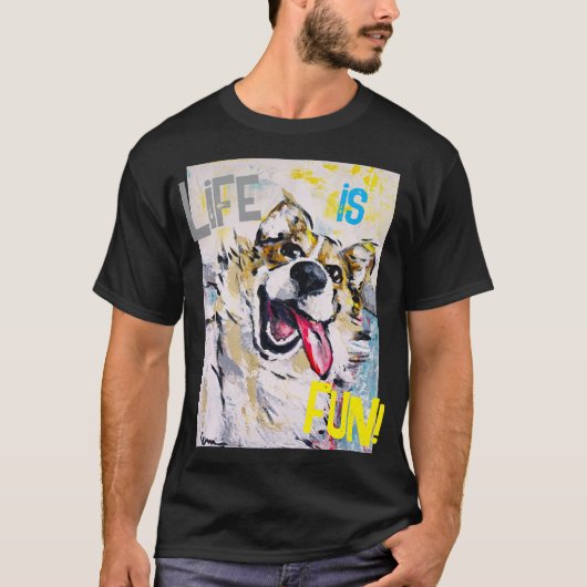 Alles lächeln, Life is fun! T-Shirt (Vorderseite)