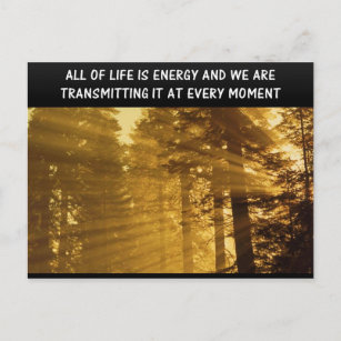 Alles Leben ist ein spirituelles Zitat zur Energie Postkarte