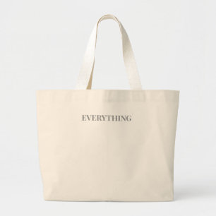 "Alles" Leinwand Tote Beutel - Minimalistisch wied Jumbo Stoffbeutel