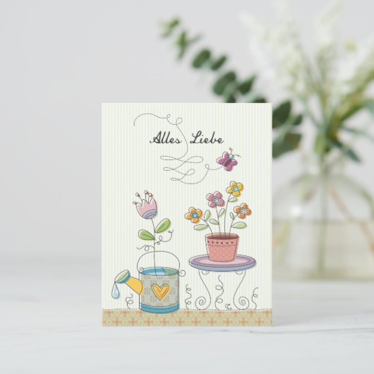 Alles Liebe Postkarte (Stehend Vorderseite)