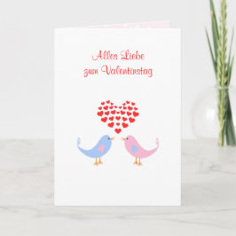 Alles Liebe romantischer deutscher Valentinsgruß Feiertagskarte
