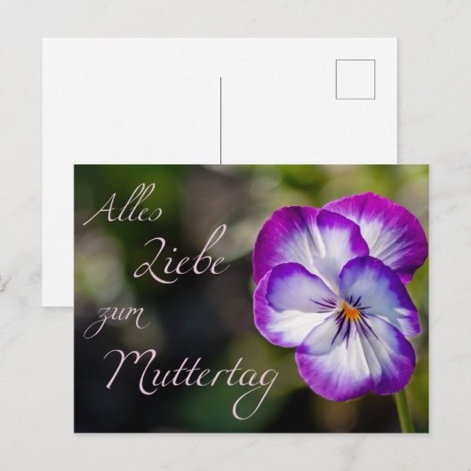 Alles Liebe zum Muttertag Postkarte (Vorne/Hinten)