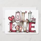 Alles Liebe zum Valentinstag Karte  (Vorderseite)