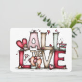 Alles Liebe zum Valentinstag Karte  (Stehend Vorderseite)